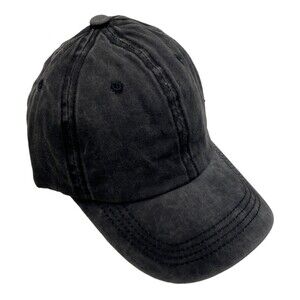 Edoneery Unisex Plain Cotton Adjustable Black Baseball Cap Hat Size One Size